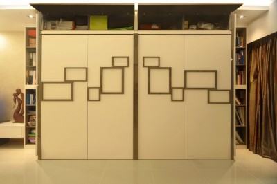 Yeo's Residence - Wall Feature-cum-Storage compartments